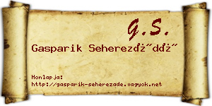 Gasparik Seherezádé névjegykártya